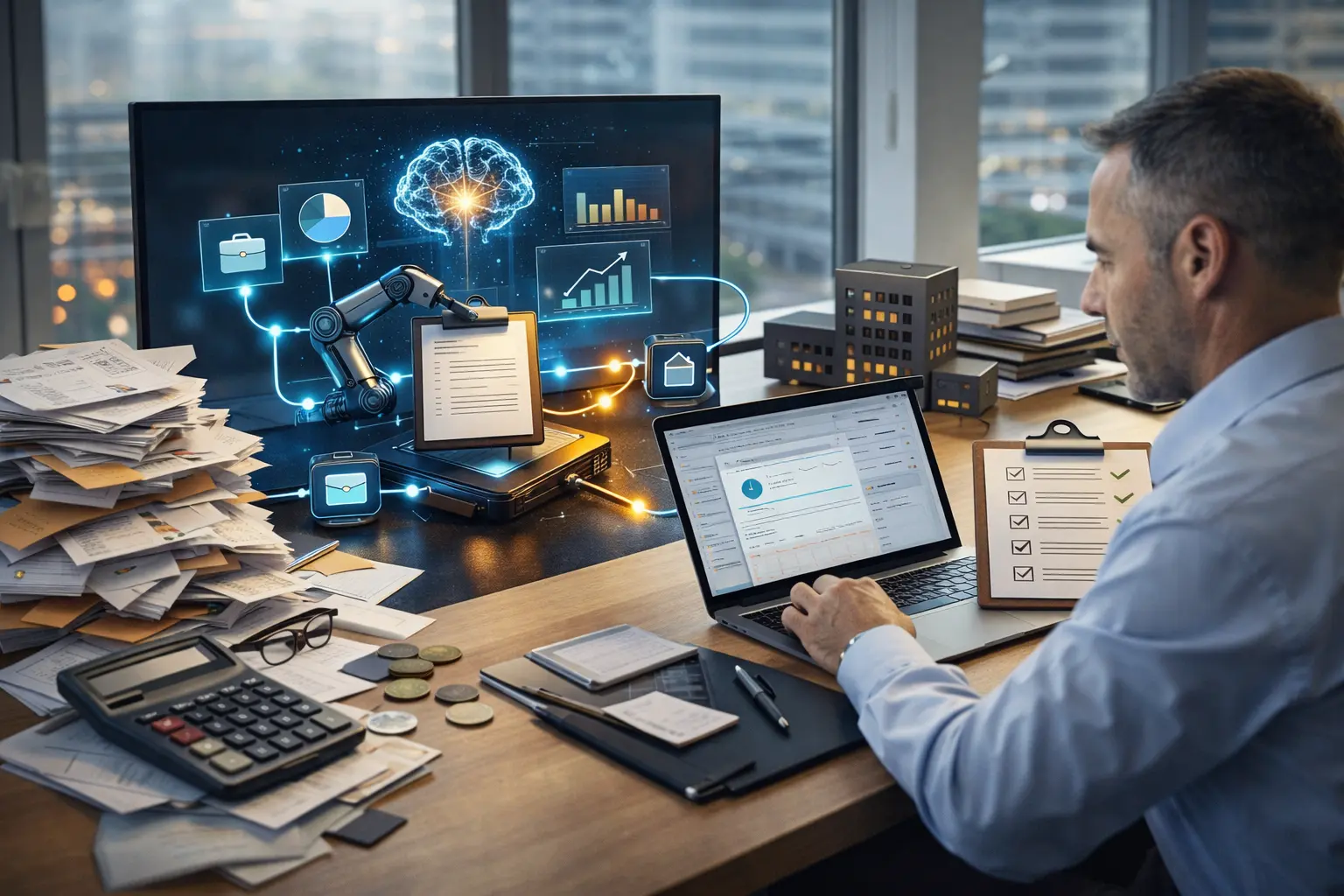 Automatización con IA para gestorías: facturas, conciliación y reporting financiero con menos tareas manuales.