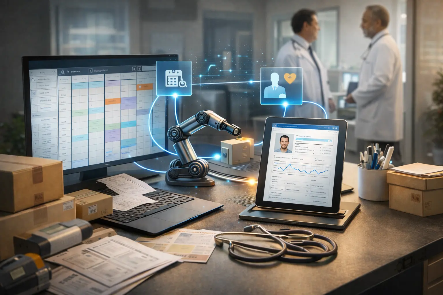 Automatización con IA para gestionar citas en clínicas, agenda médica y datos de pacientes.